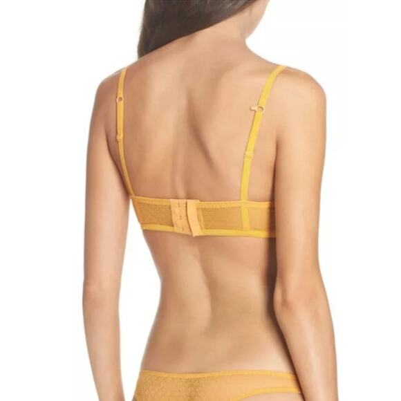 NWT Free People Intimately St. Tropez Underwire Balconette Bra Yellow 34A - Picture 2 of 8